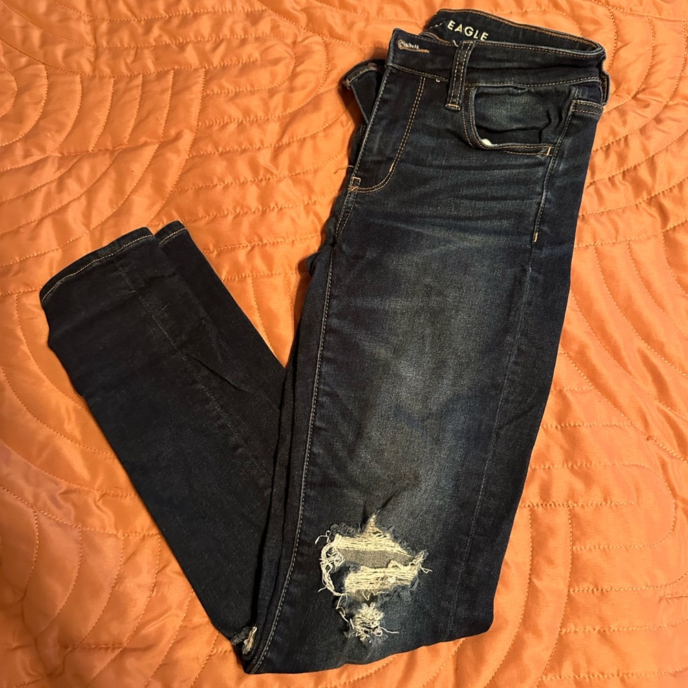 American Eagle Outfitters Dark Blue Skinny Jeans